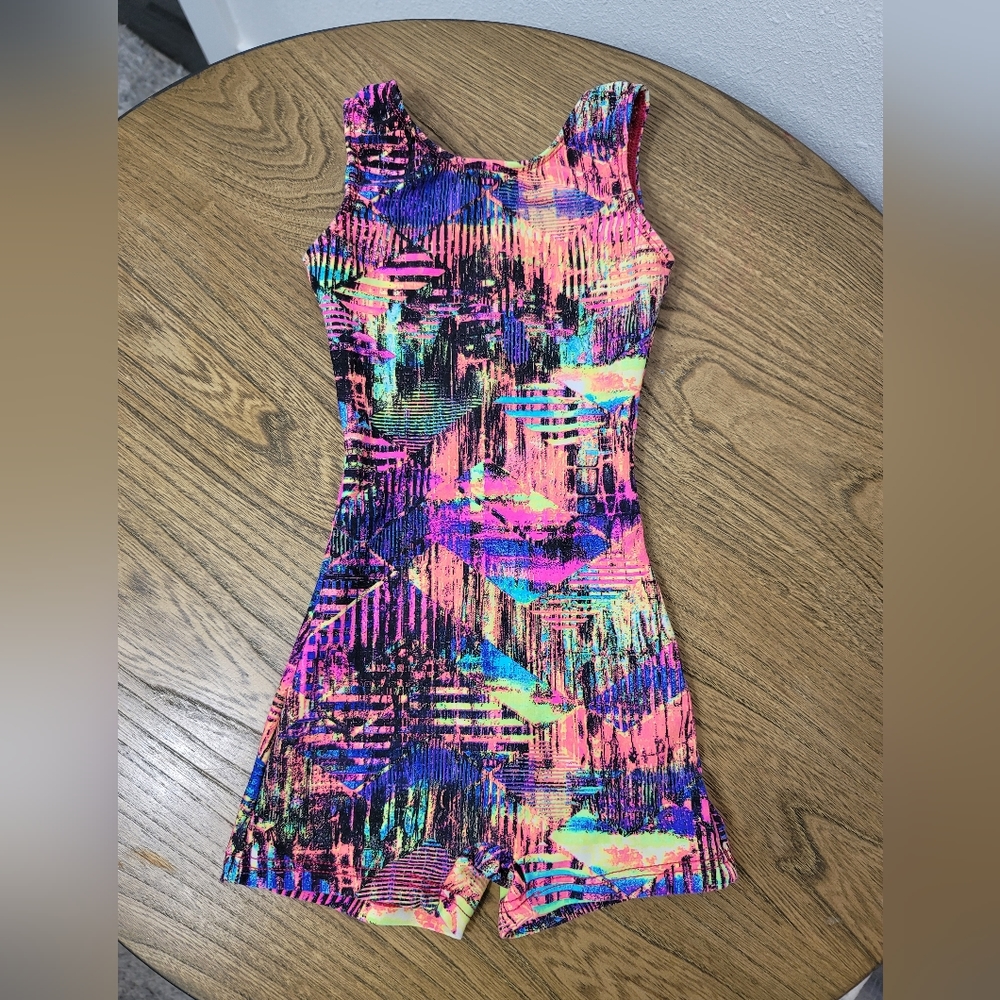 MOTIONWEAR gymnastics dance ballet LEOTARD romper Child 5-6 VIBRANT COLORS